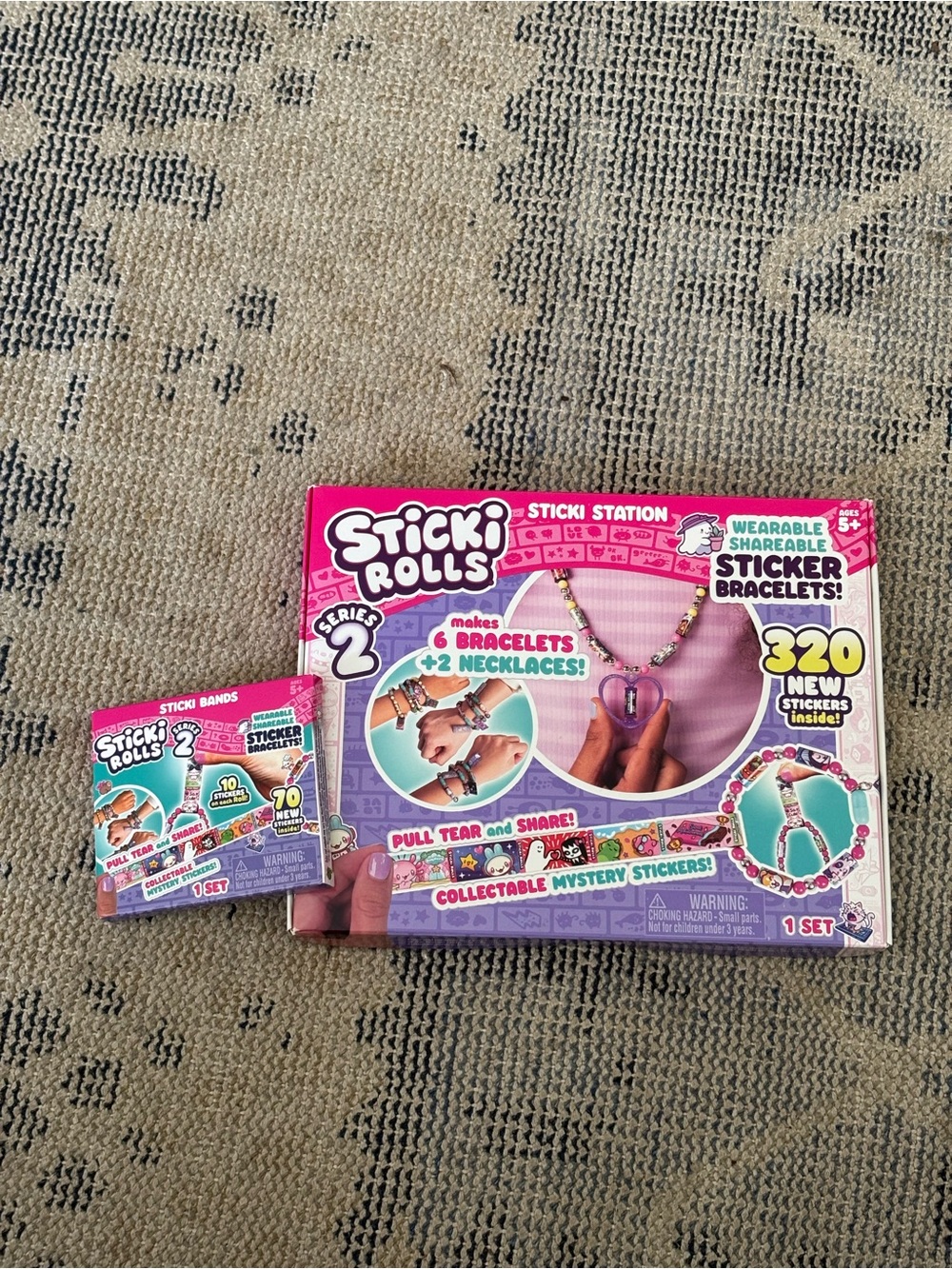 Series 2 Sticker Bracelet & Necklace Craft Kit - Pink